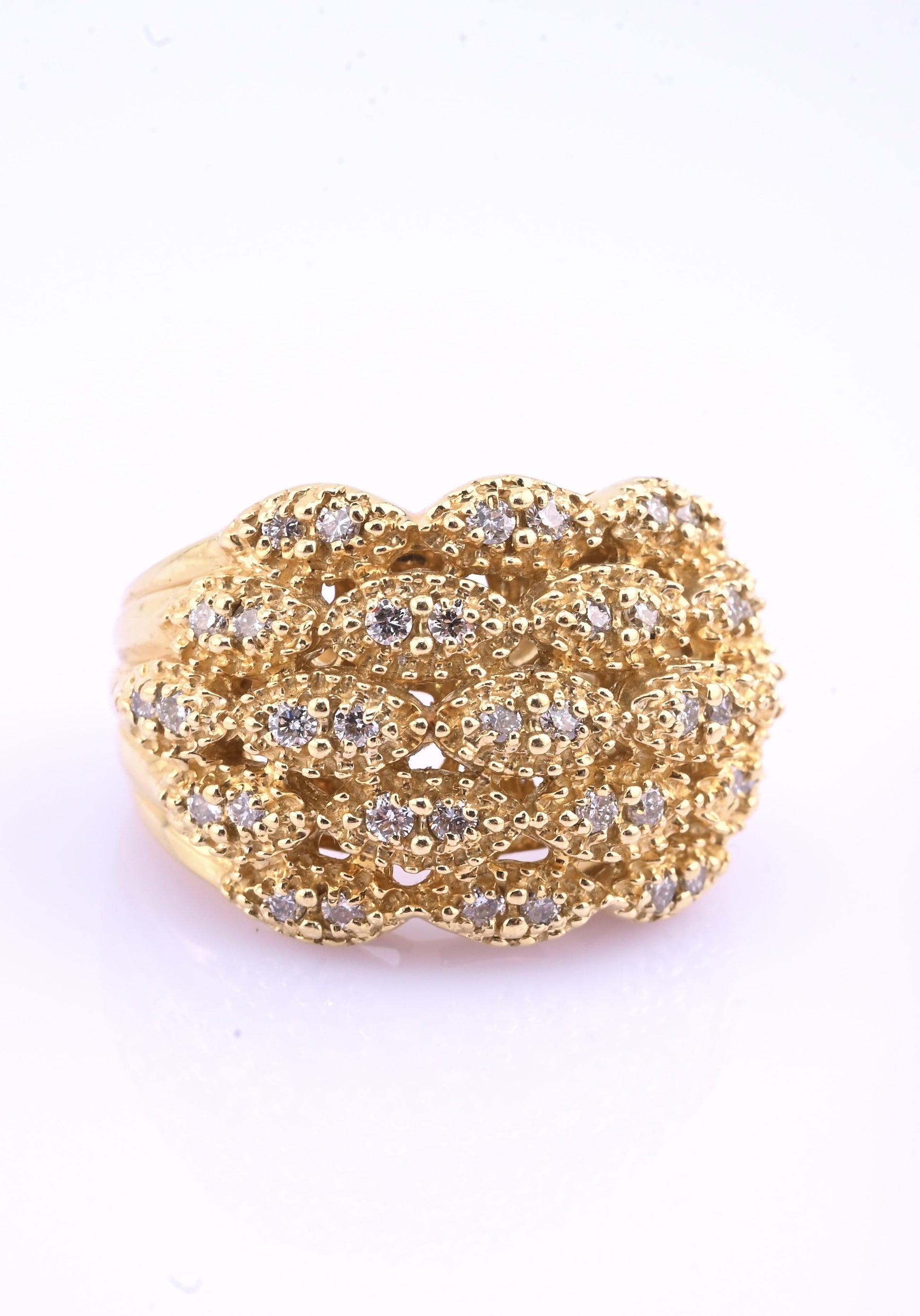 Sonia B 14K Diamond Cluster Ring • 15.04g Solid Gold • Size 8