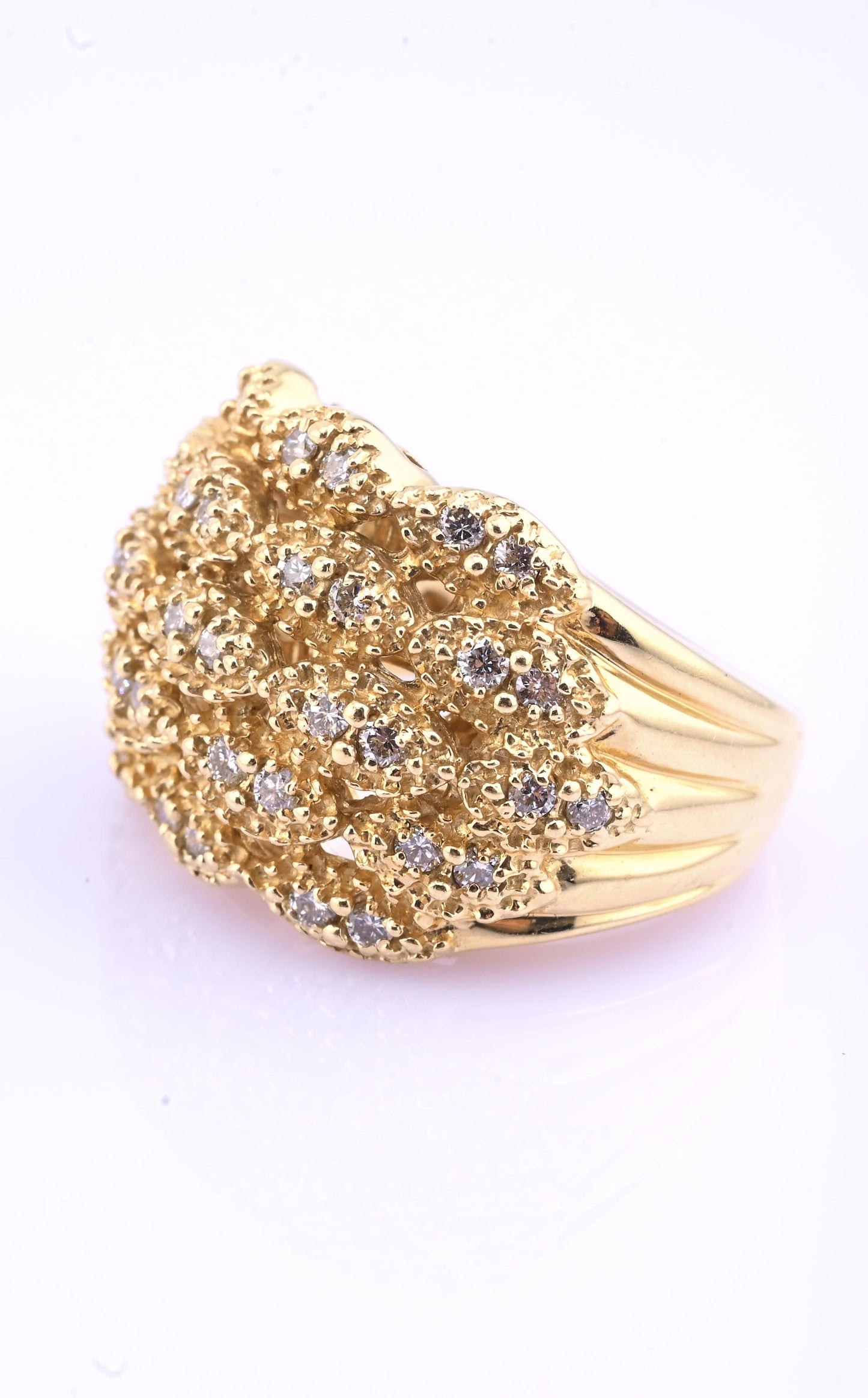 Sonia B 14K Diamond Cluster Ring • 15.04g Solid Gold • Size 8