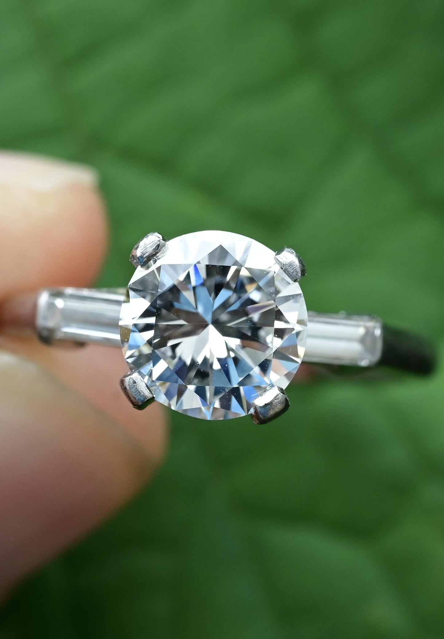 GIA Certified 1.56ct VVS1 H Diamond Platinum Ring w/ 14K Gold Enhancer 8.83g