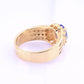 14K Yellow Gold Tanzanite & Diamond Halo Ring Oval Tanzanite Ring Size 7.75
