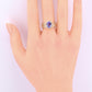 14K Yellow Gold Tanzanite & Diamond Halo Ring Oval Tanzanite Ring Size 7.75