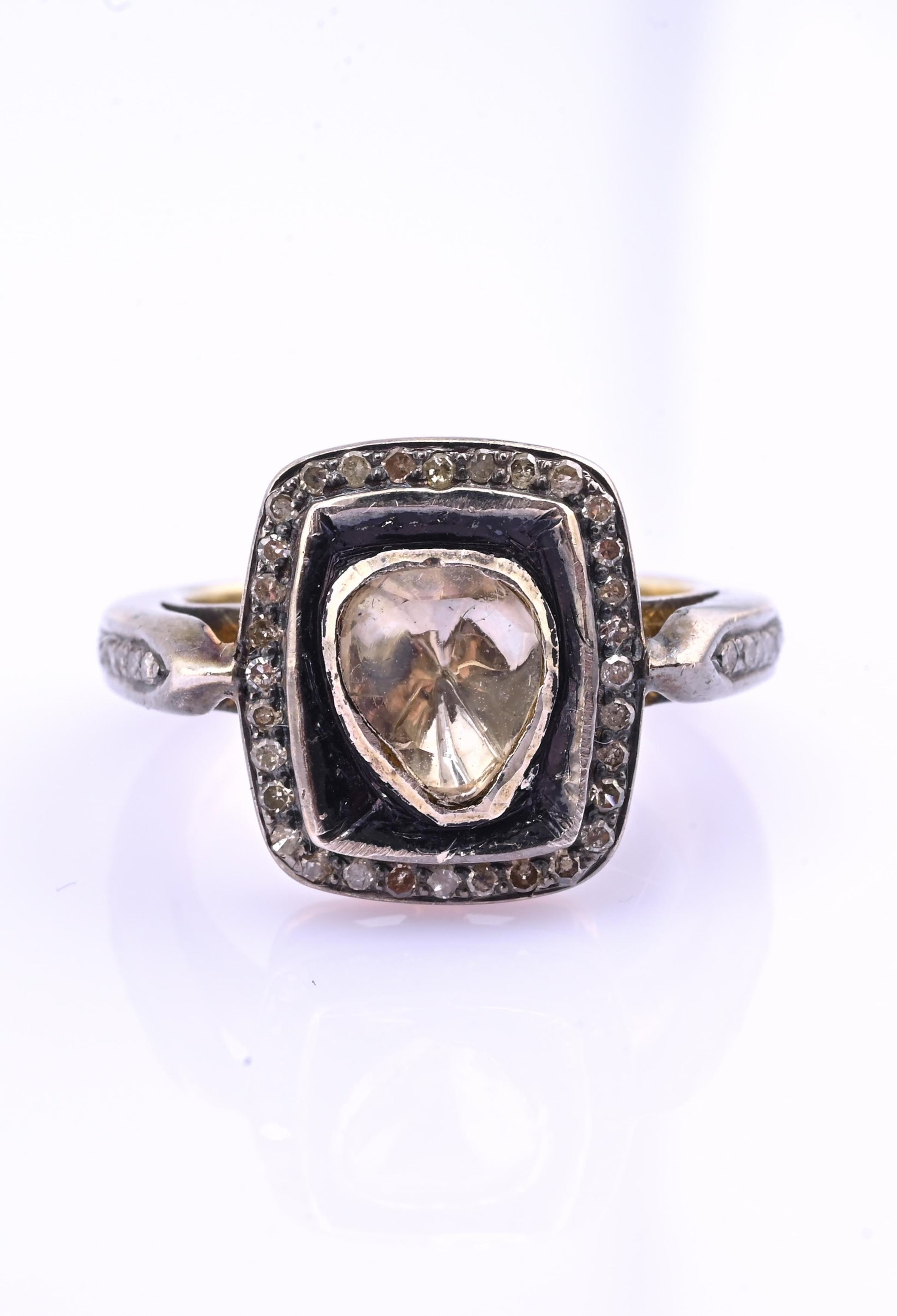 925 Sterling Silver IGI Certified Diamond Ring Freeform Diamond Ring Size 6