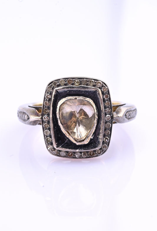 925 Sterling Silver IGI Certified Diamond Ring Freeform Diamond Ring Size 6