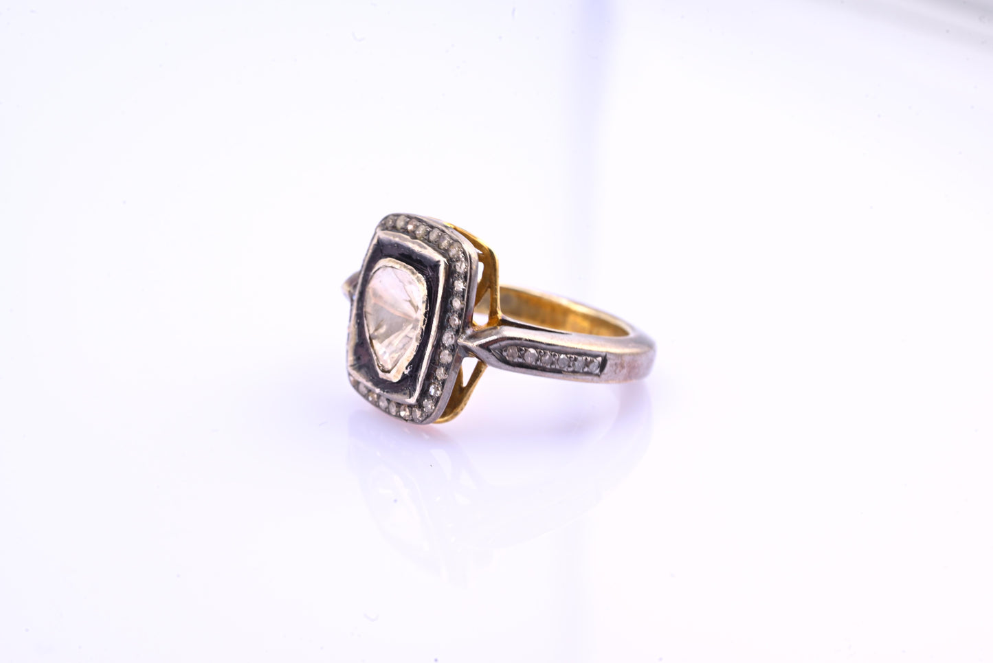 925 Sterling Silver IGI Certified Diamond Ring Freeform Diamond Ring Size 6