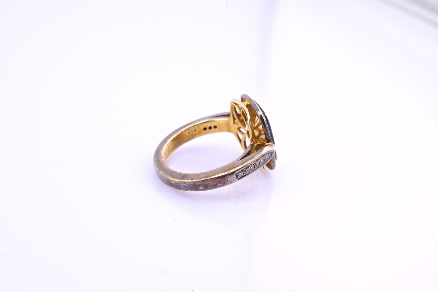 925 Sterling Silver IGI Certified Diamond Ring Freeform Diamond Ring Size 6