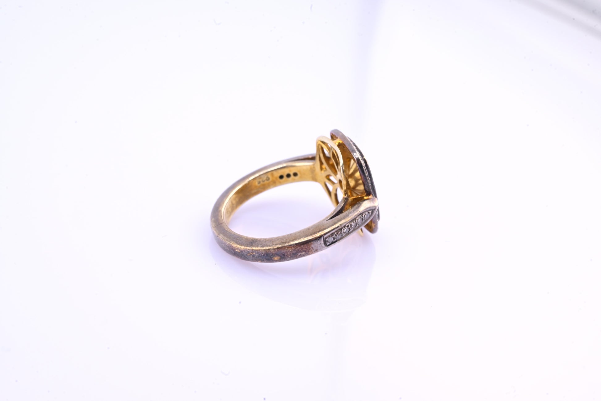 925 Sterling Silver IGI Certified Diamond Ring Freeform Diamond Ring Size 6