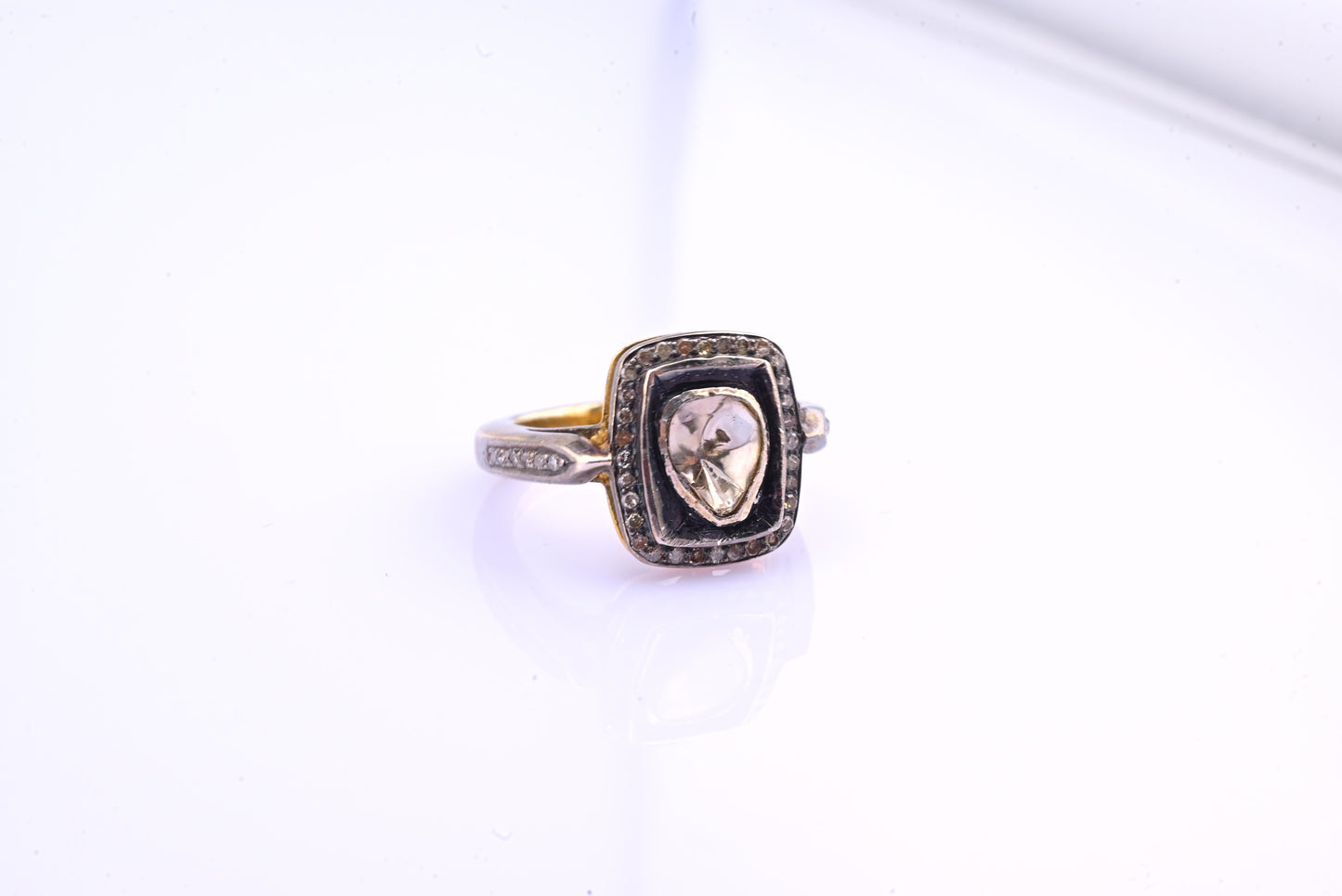 925 Sterling Silver IGI Certified Diamond Ring Freeform Diamond Ring Size 6