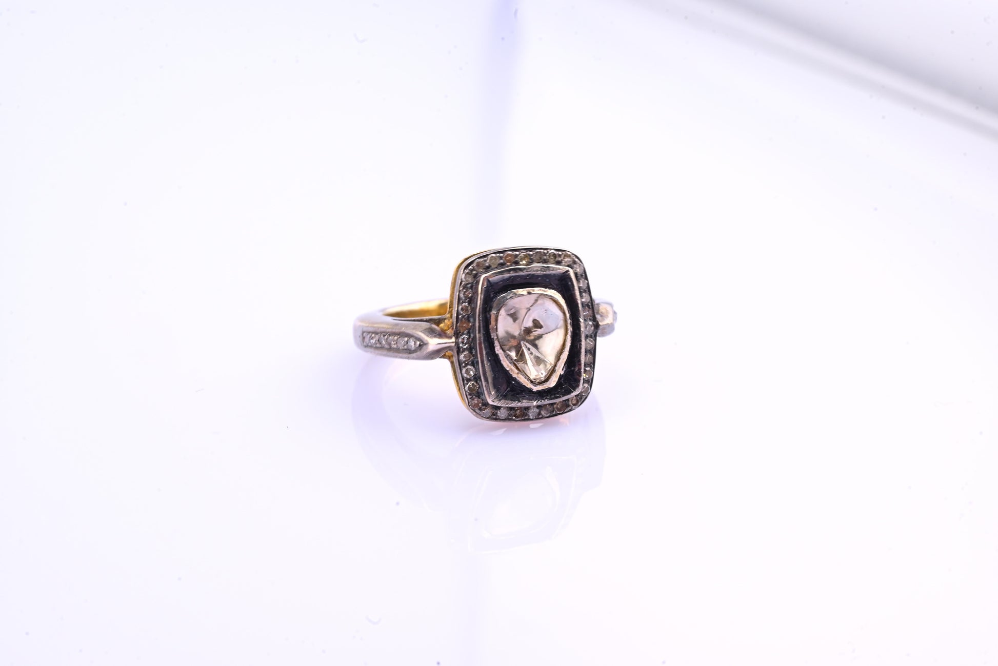 925 Sterling Silver IGI Certified Diamond Ring Freeform Diamond Ring Size 6