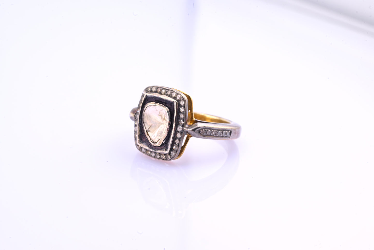 925 Sterling Silver IGI Certified Diamond Ring Freeform Diamond Ring Size 6