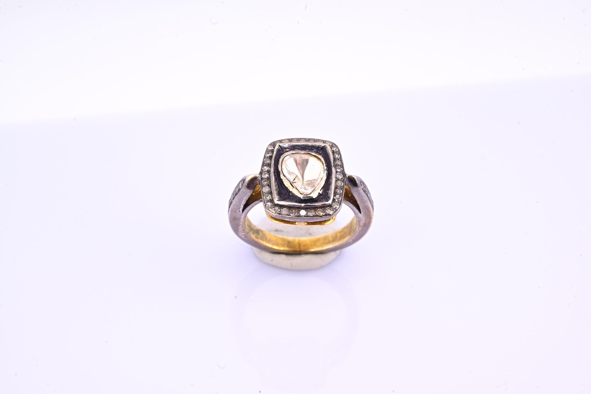 925 Sterling Silver IGI Certified Diamond Ring Freeform Diamond Ring Size 6