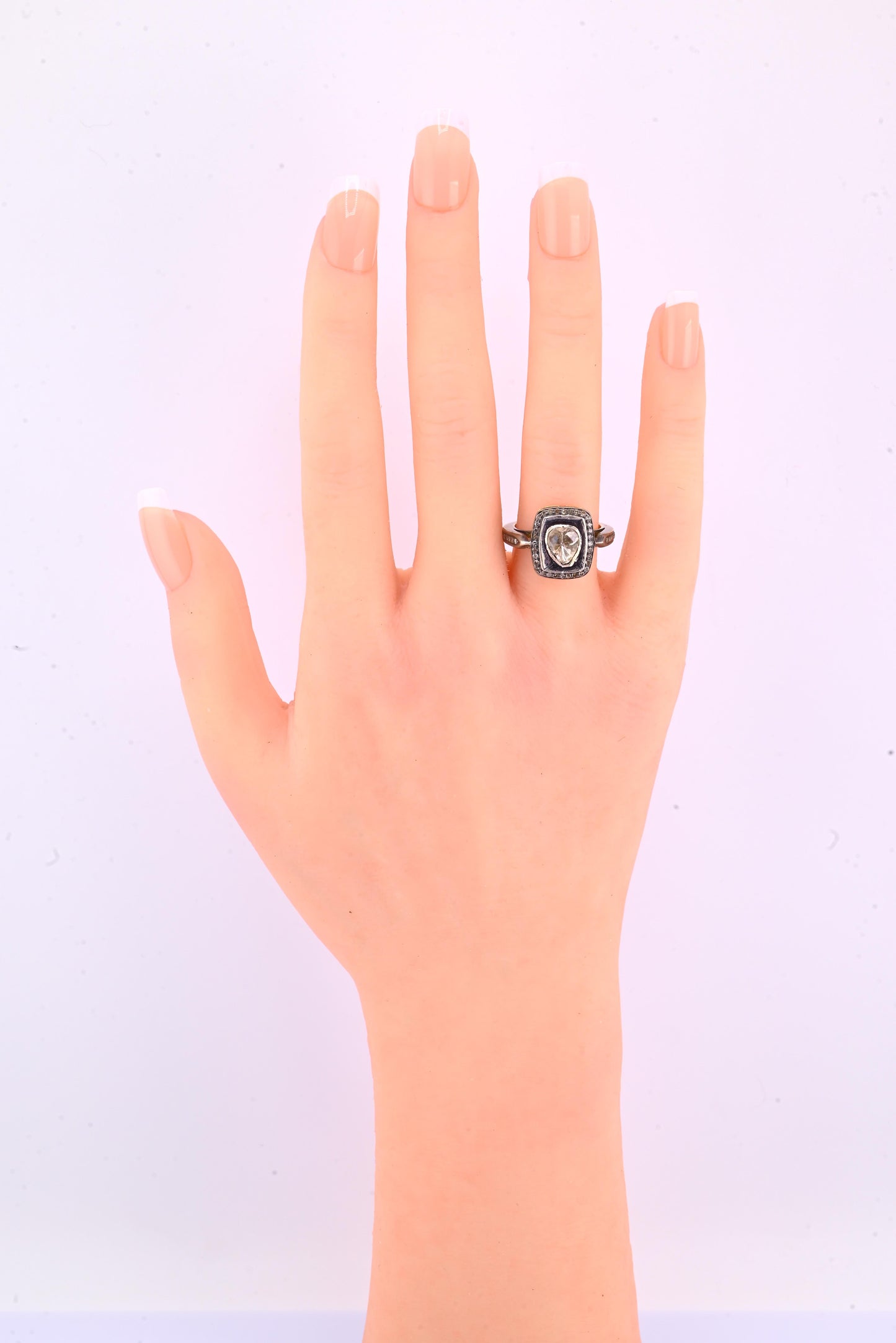 925 Sterling Silver IGI Certified Diamond Ring Freeform Diamond Ring Size 6