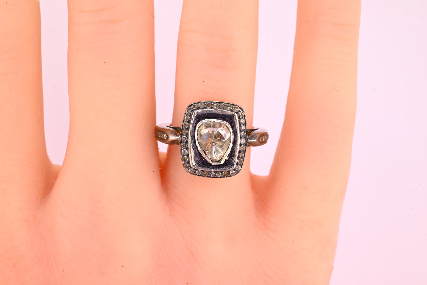925 Sterling Silver IGI Certified Diamond Ring Freeform Diamond Ring Size 6