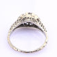 IGI Certified Art Deco 18K White Gold Diamond Ring Size 5.25
