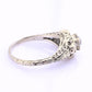 IGI Certified Art Deco 18K White Gold Diamond Ring Size 5.25