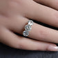 Art Deco 18K White Gold 3-Stone Ring – 3.00ct Old European Cut Diamonds Size 5