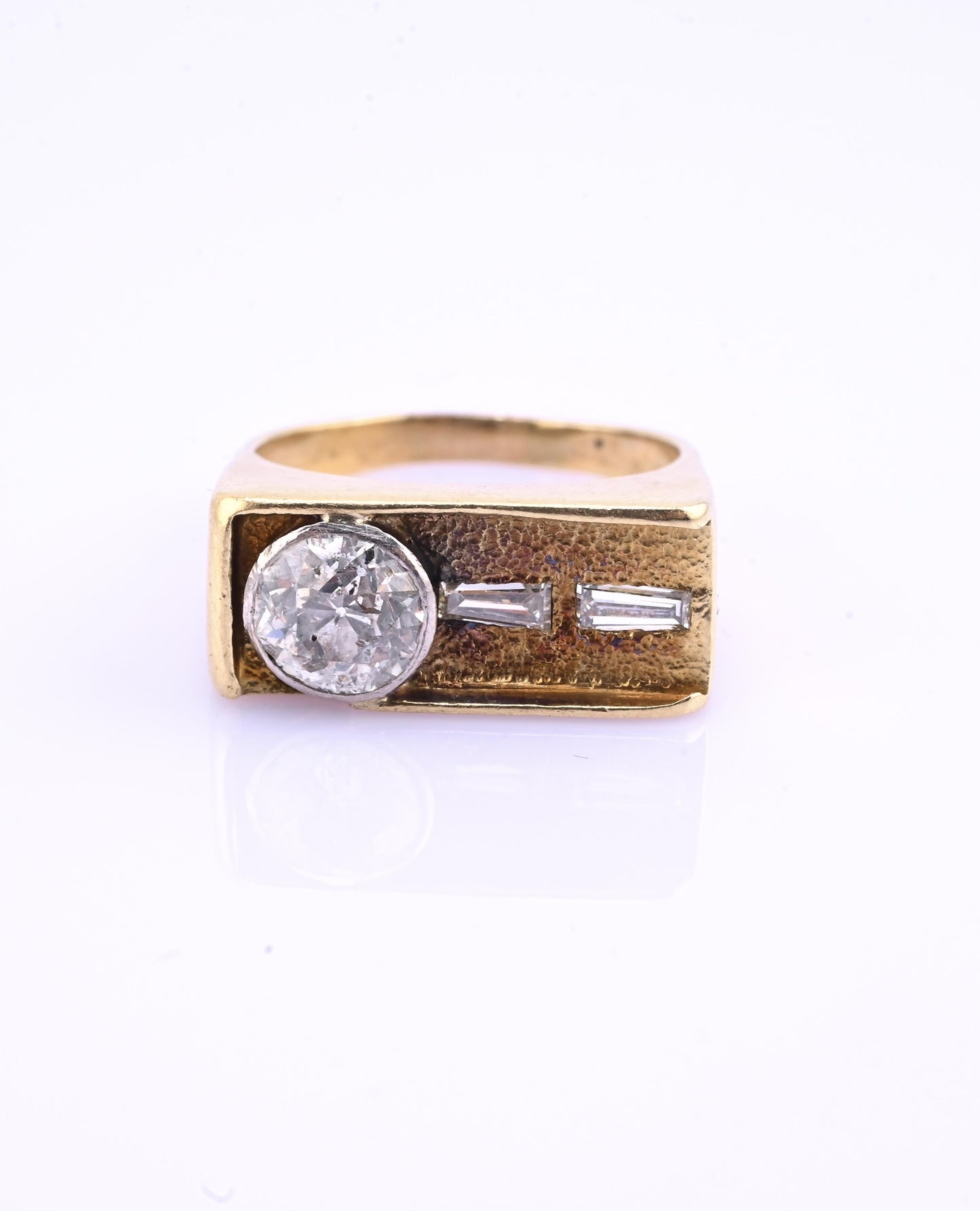 Art Deco 14K Gold Old European Cut Diamond Ring – .80 CT Center – Ring Size 5.5