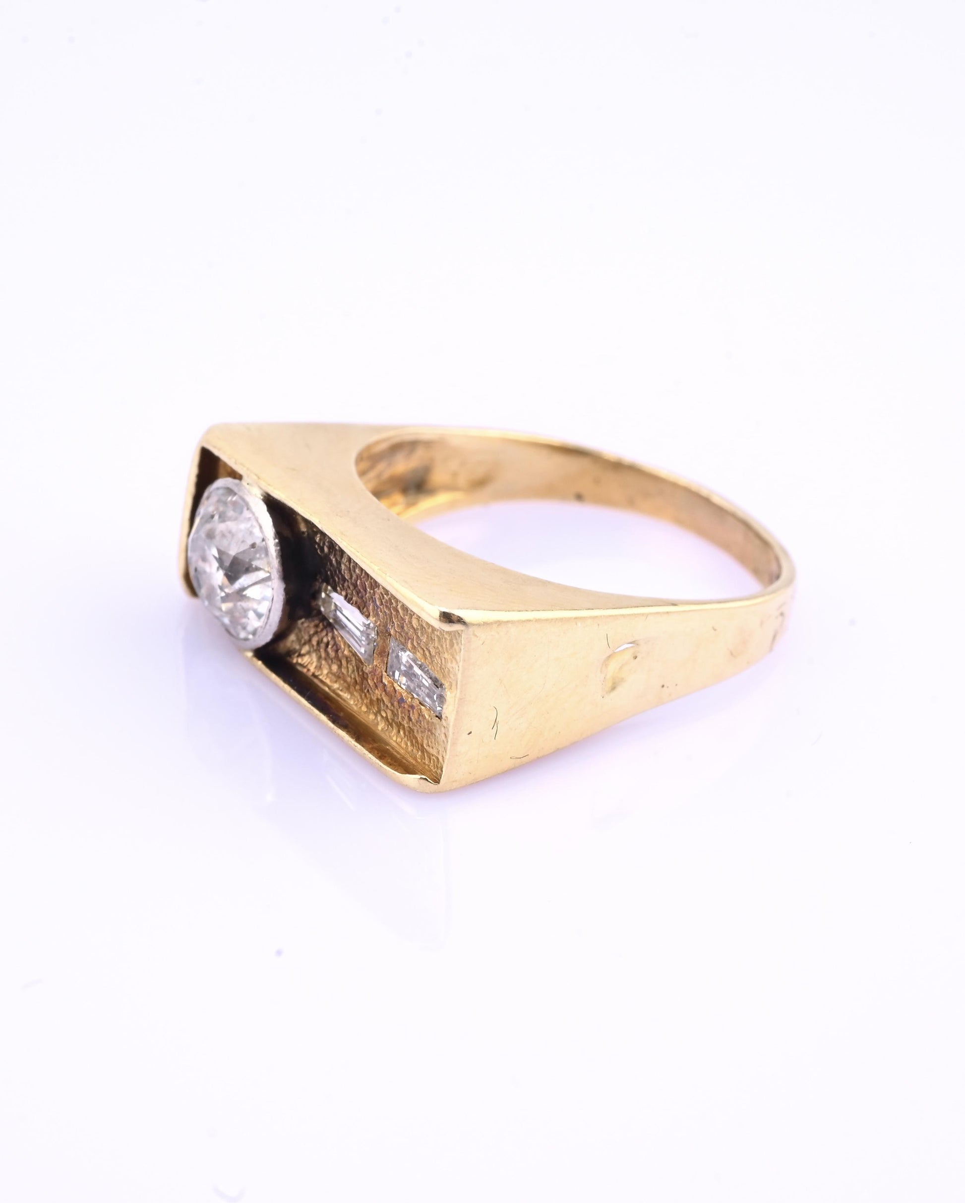 Art Deco 14K Gold Old European Cut Diamond Ring – .80 CT Center – Ring Size 5.5