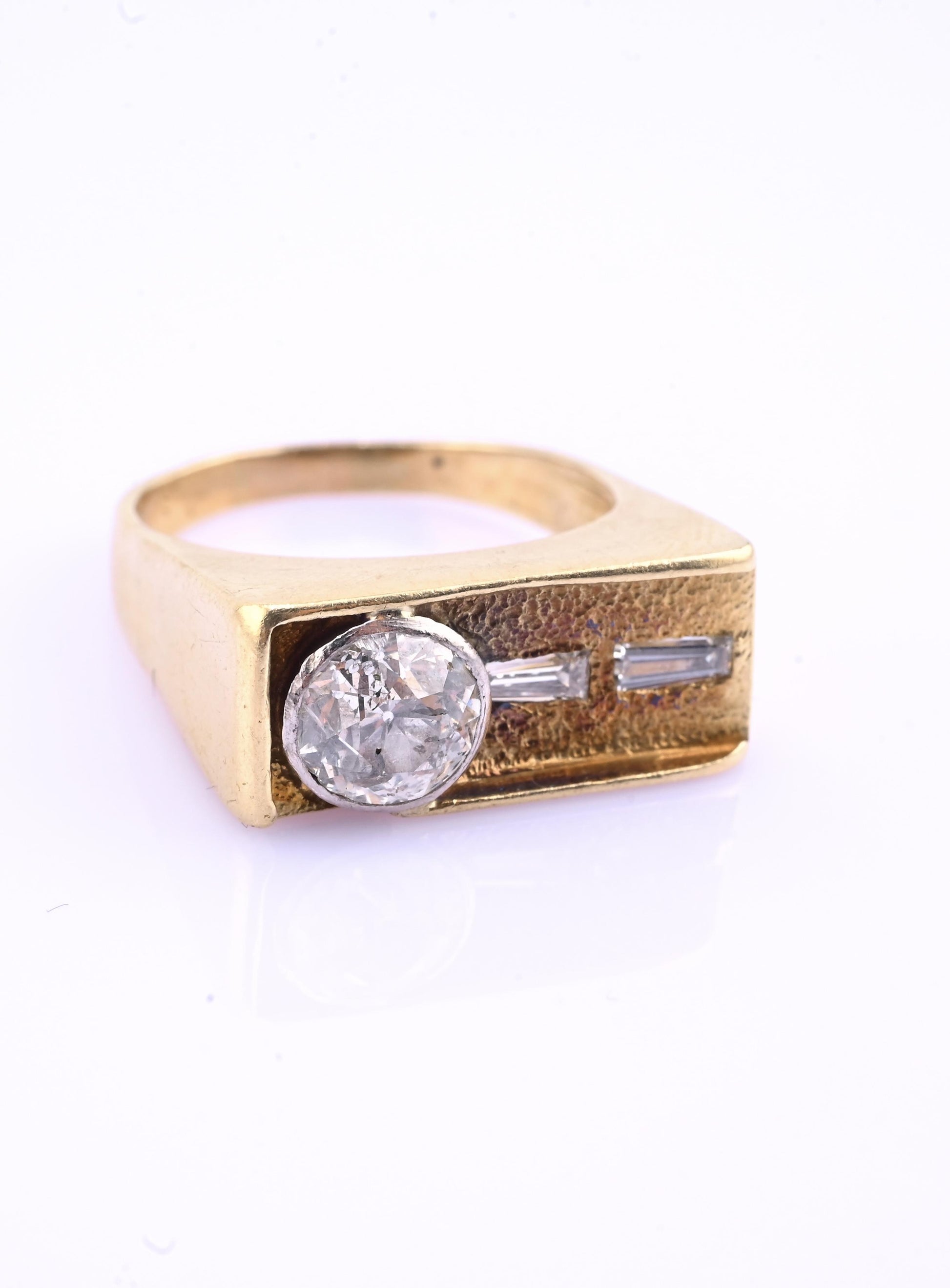 Art Deco 14K Gold Old European Cut Diamond Ring – .80 CT Center – Ring Size 5.5
