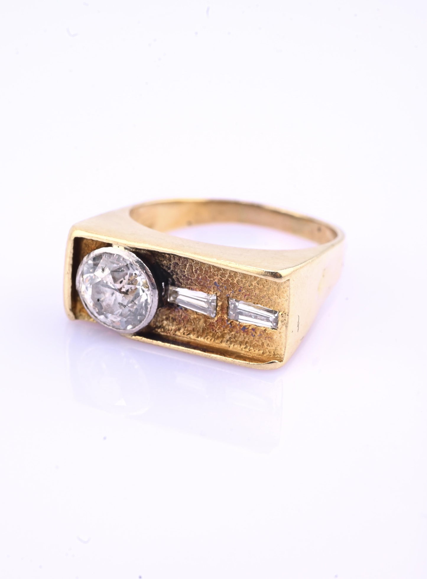 Art Deco 14K Gold Old European Cut Diamond Ring – .80 CT Center – Ring Size 5.5