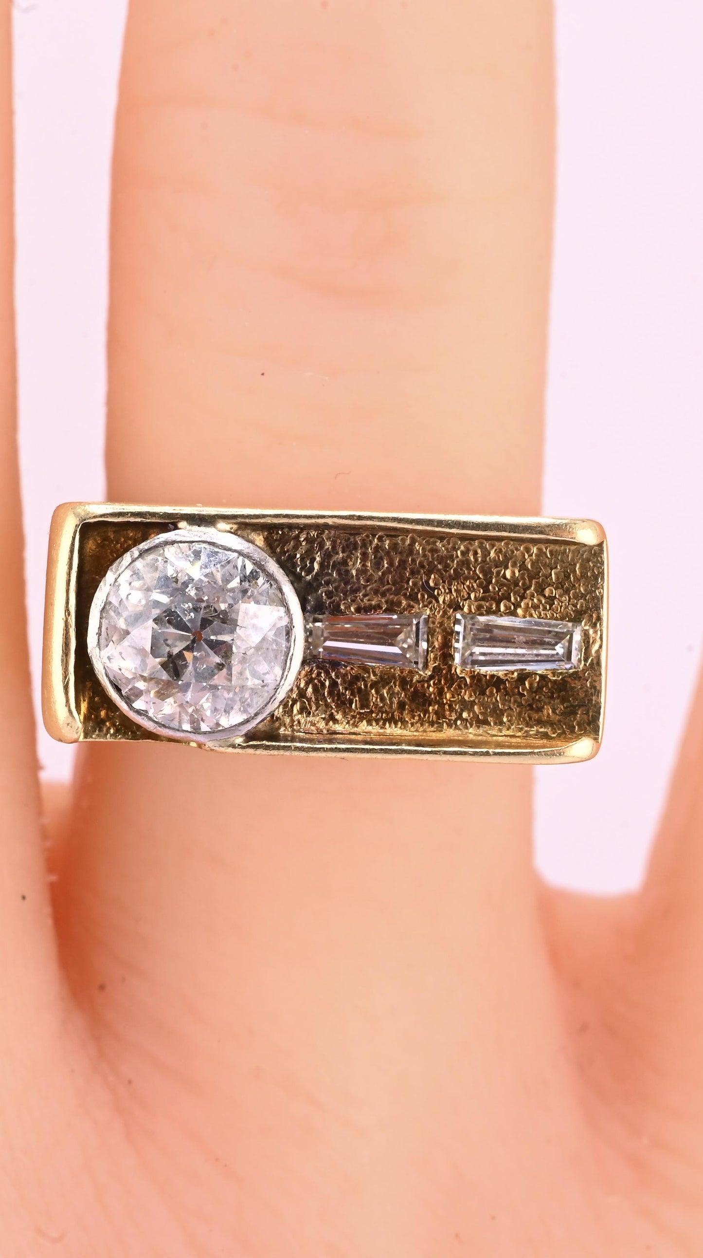 Art Deco 14K Gold Old European Cut Diamond Ring – .80 CT Center – Ring Size 5.5