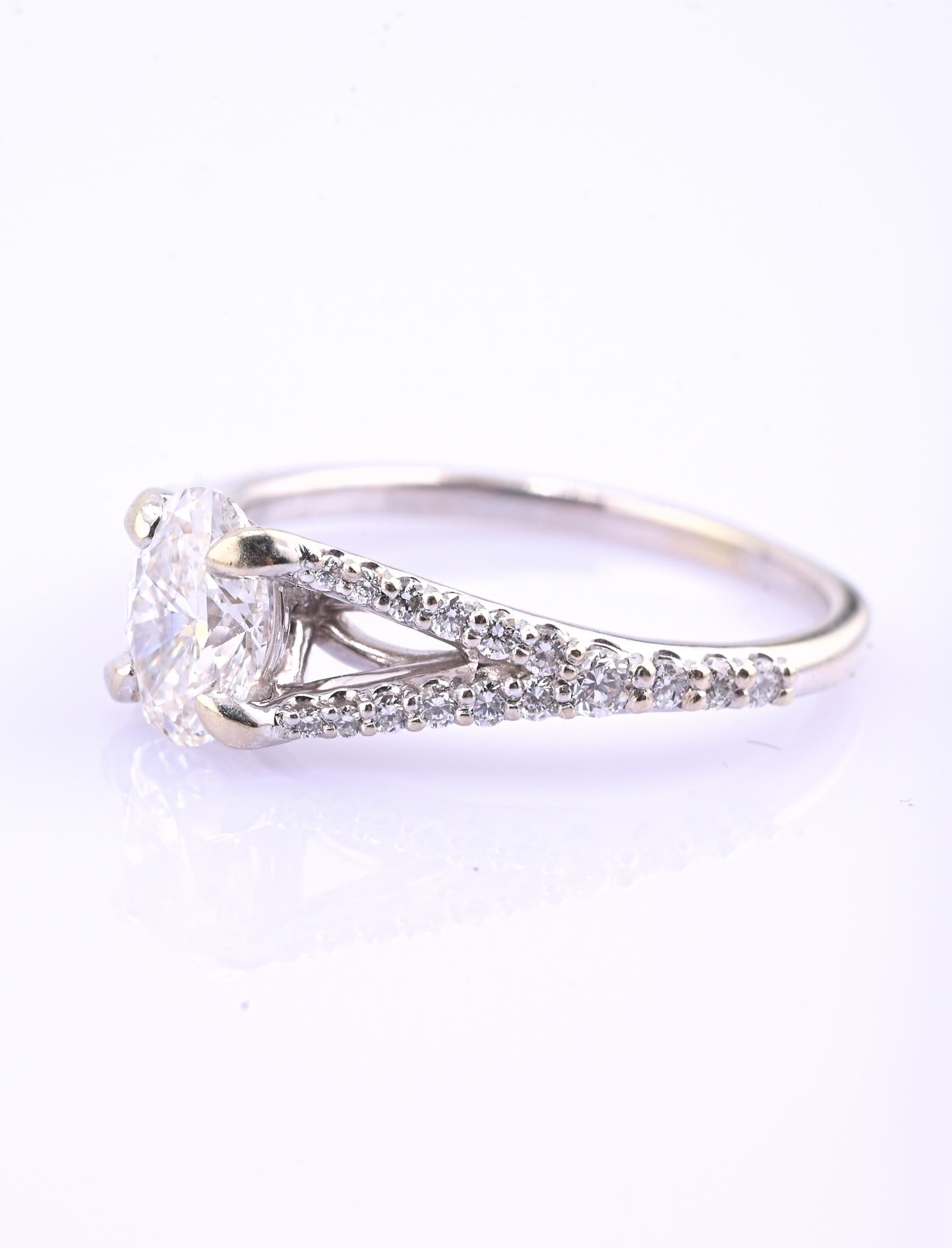 14K White Gold GIA .70ct G VS2 Diamond Engagement Ring Size 6