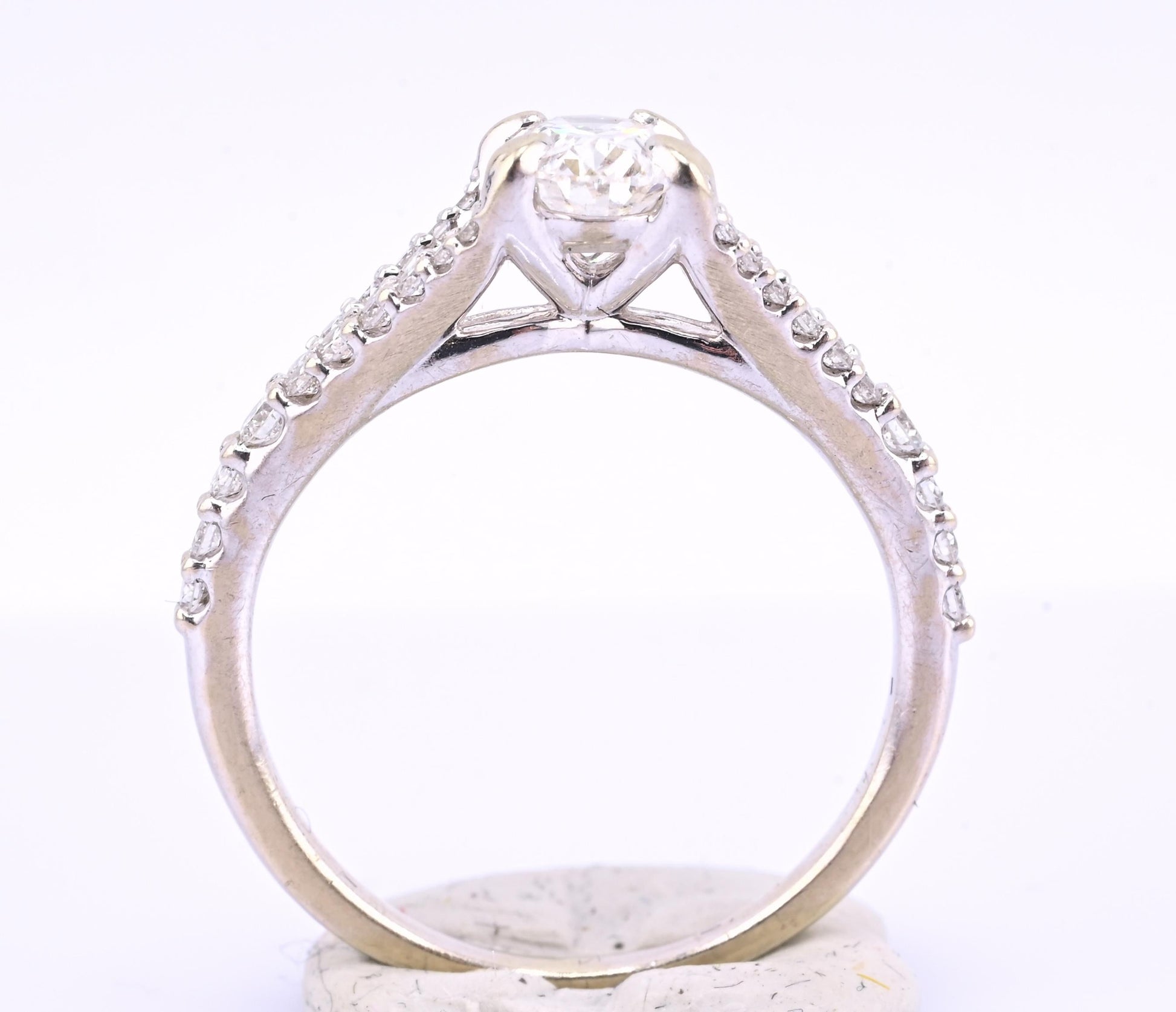 14K White Gold GIA .70ct G VS2 Diamond Engagement Ring Size 6