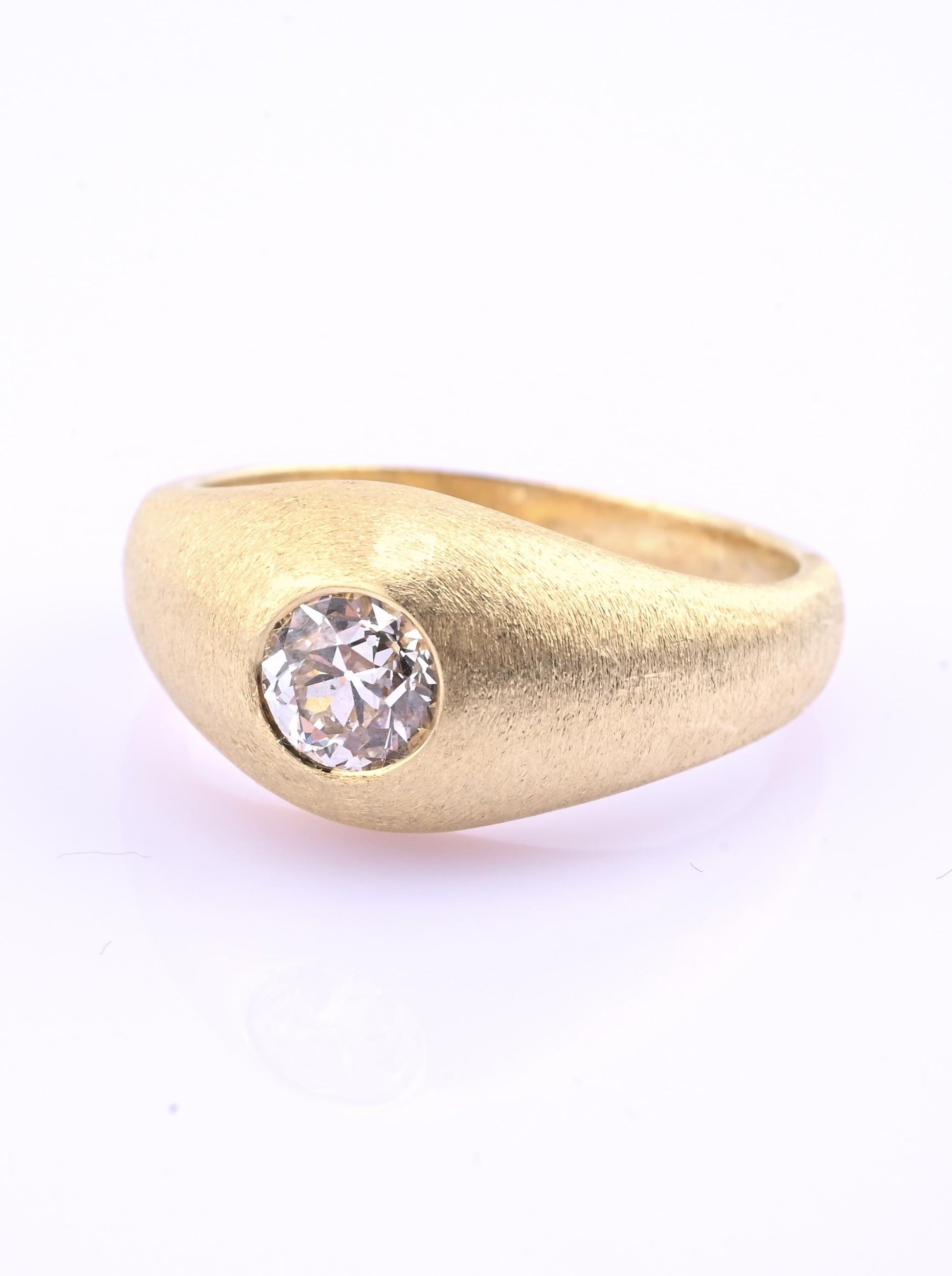 True Antique Old European Cut Diamond Ring – 14K Gold Size 7.75