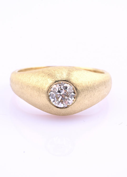 True Antique Old European Cut Diamond Ring – 14K Gold Size 7.75