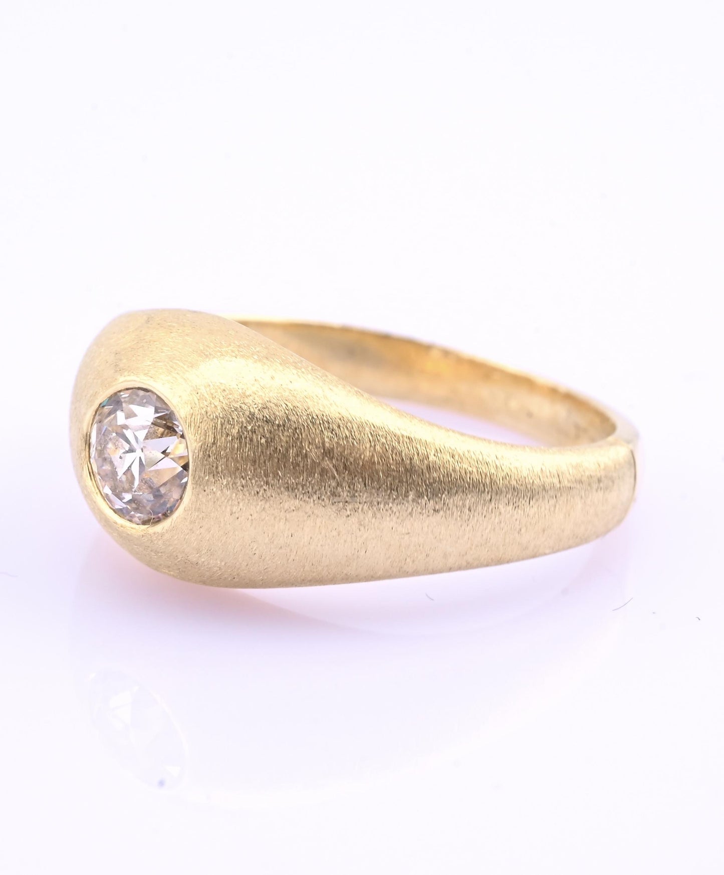 True Antique Old European Cut Diamond Ring – 14K Gold Size 7.75