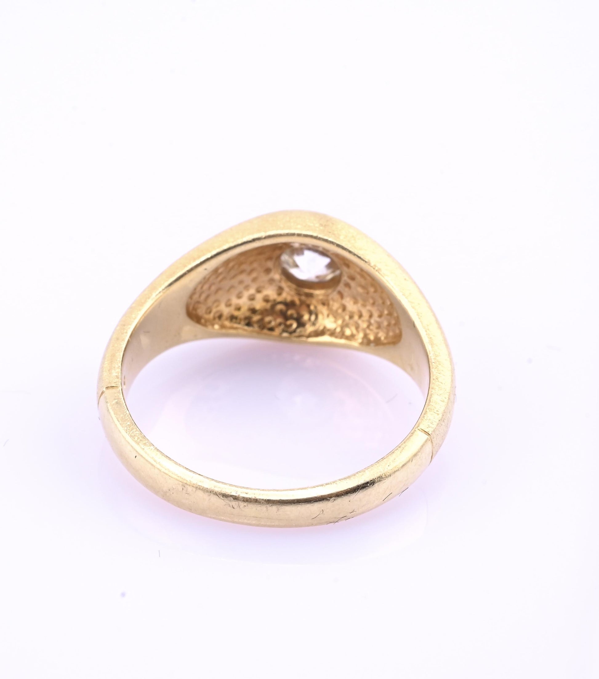 True Antique Old European Cut Diamond Ring – 14K Gold Size 7.75