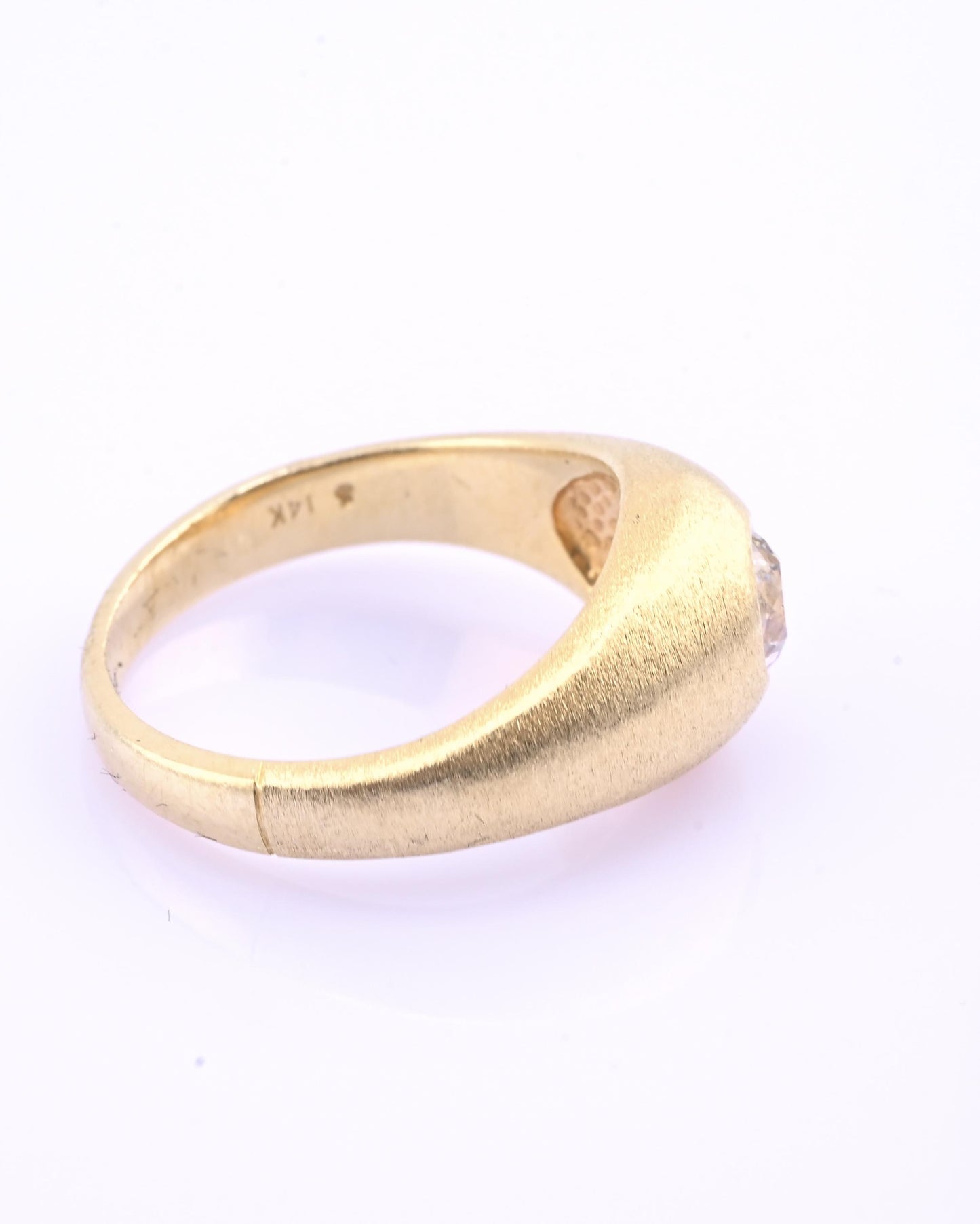 True Antique Old European Cut Diamond Ring – 14K Gold Size 7.75