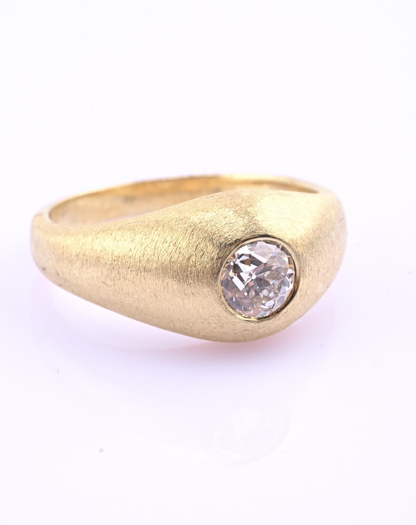 True Antique Old European Cut Diamond Ring – 14K Gold Size 7.75