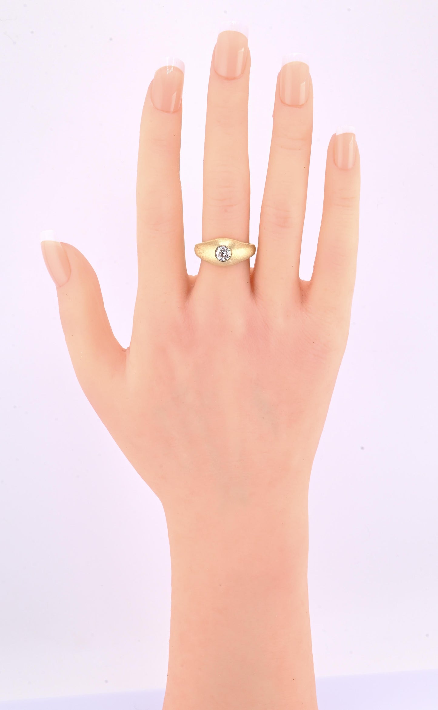 True Antique Old European Cut Diamond Ring – 14K Gold Size 7.75