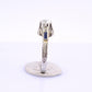 Art Deco 18K White Gold Diamond & Sapphire Ring – .40 CT Center – Size 7