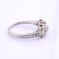 Art Deco Platinum Diamond Engagement Ring .60–.65 CTW VS Center Ring Size 6