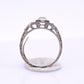 Art Deco Platinum Diamond Engagement Ring .60–.65 CTW VS Center Ring Size 6