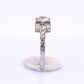 Art Deco Platinum Diamond Engagement Ring .60–.65 CTW VS Center Ring Size 6
