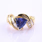 IGA Certified 1.40ct Natural Tanzanite & 0.75ctw Diamond 14K Gold Ring | Size 6
