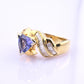 IGA Certified 1.40ct Natural Tanzanite & 0.75ctw Diamond 14K Gold Ring | Size 6