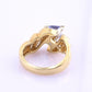 IGA Certified 1.40ct Natural Tanzanite & 0.75ctw Diamond 14K Gold Ring | Size 6