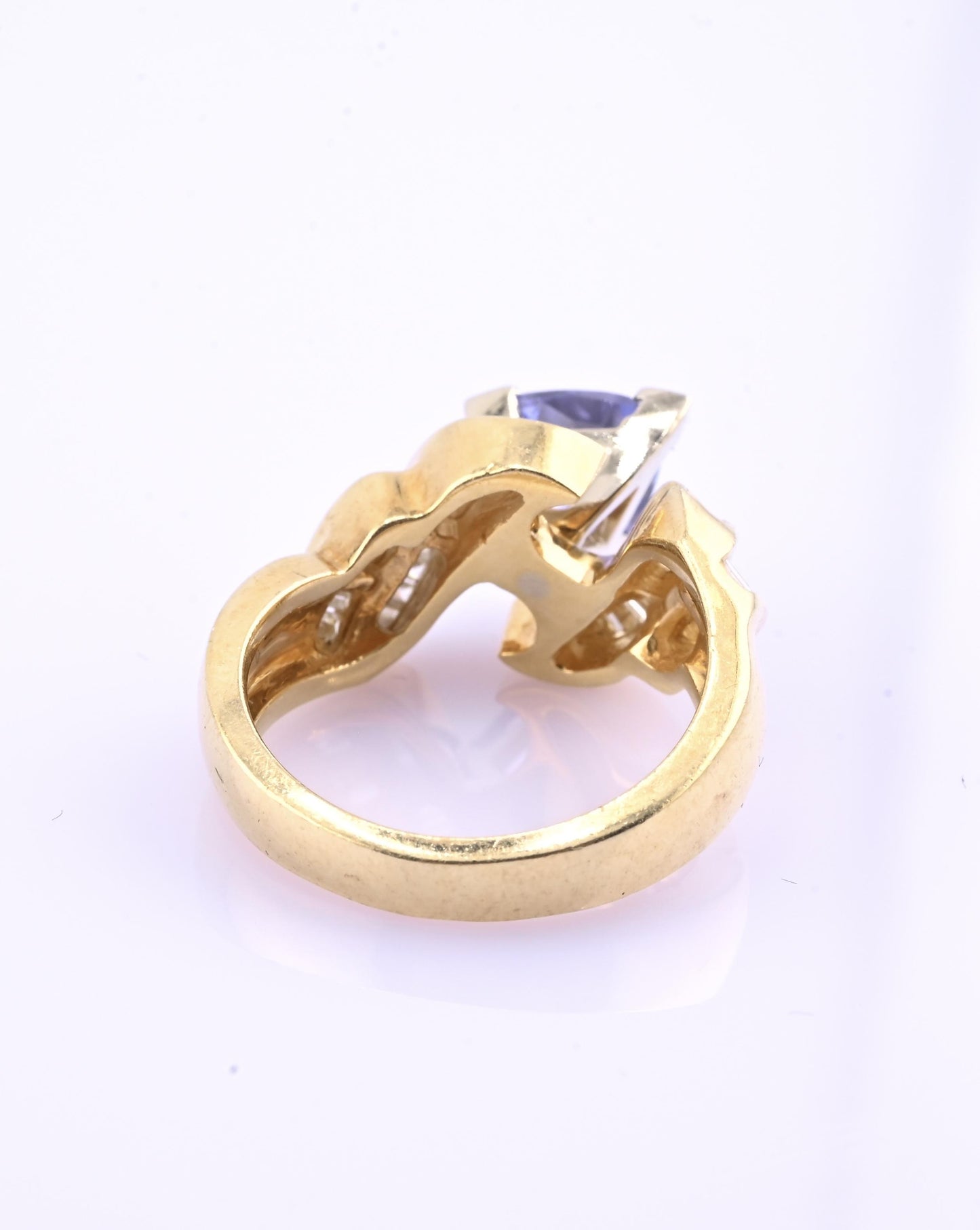 IGA Certified 1.40ct Natural Tanzanite & 0.75ctw Diamond 14K Gold Ring | Size 6