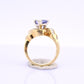 IGA Certified 1.40ct Natural Tanzanite & 0.75ctw Diamond 14K Gold Ring | Size 6