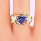 IGA Certified 1.40ct Natural Tanzanite & 0.75ctw Diamond 14K Gold Ring | Size 6
