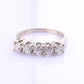 14K White Gold 5 Diamond Band Ring .85 CTW Near Colorless S12–I2 Size 6.5