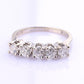 14K White Gold 5 Diamond Band Ring .85 CTW Near Colorless S12–I2 Size 6.5