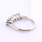 14K White Gold 5 Diamond Band Ring .85 CTW Near Colorless S12–I2 Size 6.5
