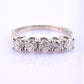 14K White Gold 5 Diamond Band Ring .85 CTW Near Colorless S12–I2 Size 6.5