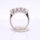 14K White Gold 5 Diamond Band Ring .85 CTW Near Colorless S12–I2 Size 6.5