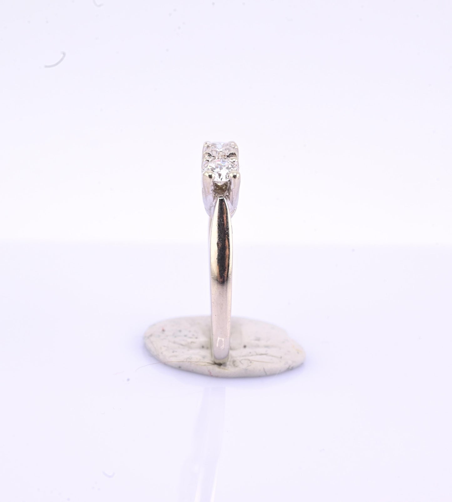 14K White Gold 5 Diamond Band Ring .85 CTW Near Colorless S12–I2 Size 6.5