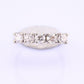 14K White Gold 5 Diamond Band Ring .85 CTW Near Colorless S12–I2 Size 6.5